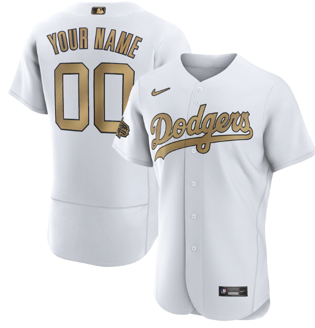 Men's Los Angeles Dodgers Active Player Custom 2022 All-Star White Flex Base Stitched Baseball Jersey Men's Los Angeles Dodgers Active Player Custom 2022 All-Star White Flex Base Stitched Baseball Jersey